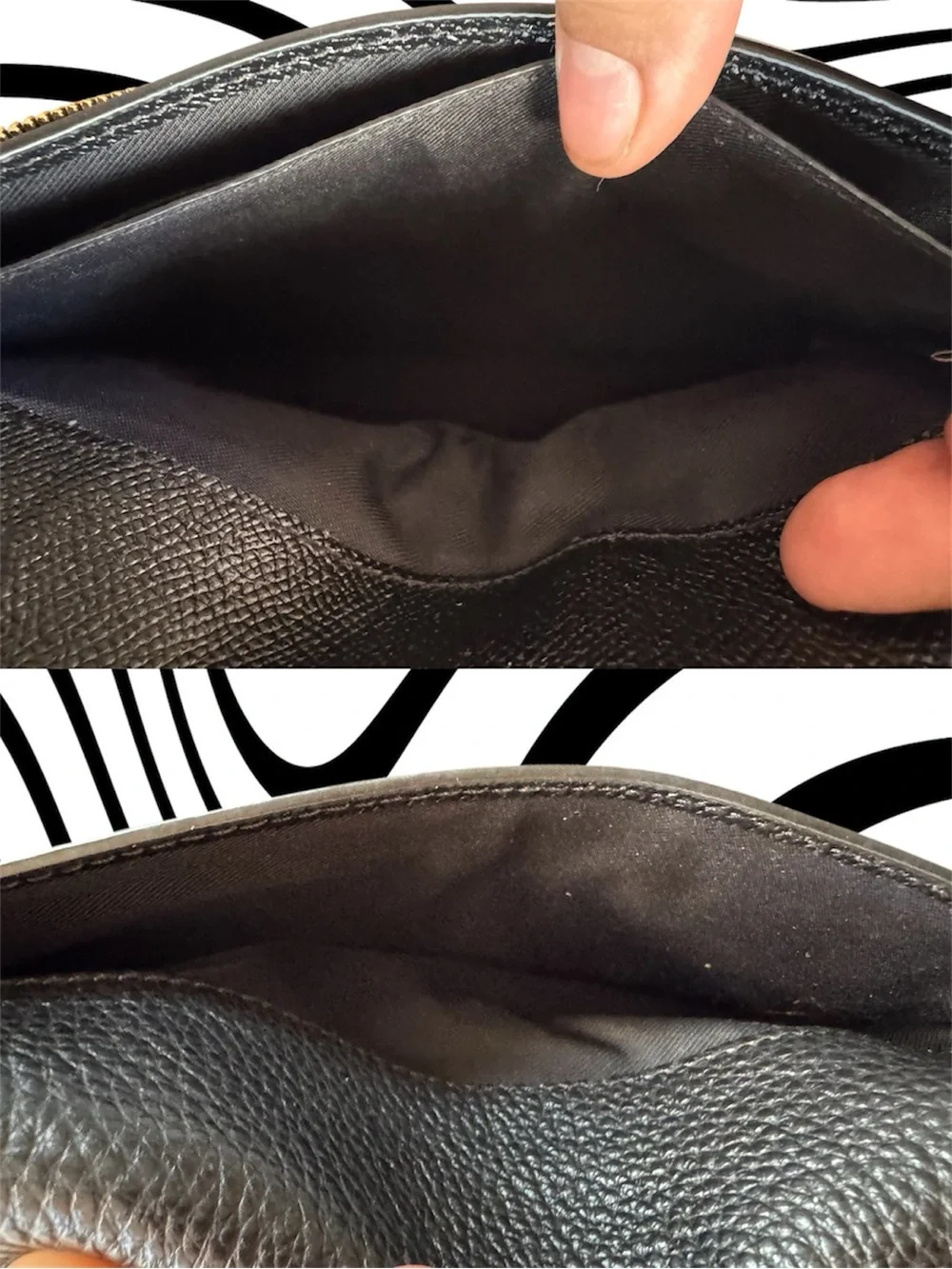 Coach Black Pebbled Leather Continental Wallet